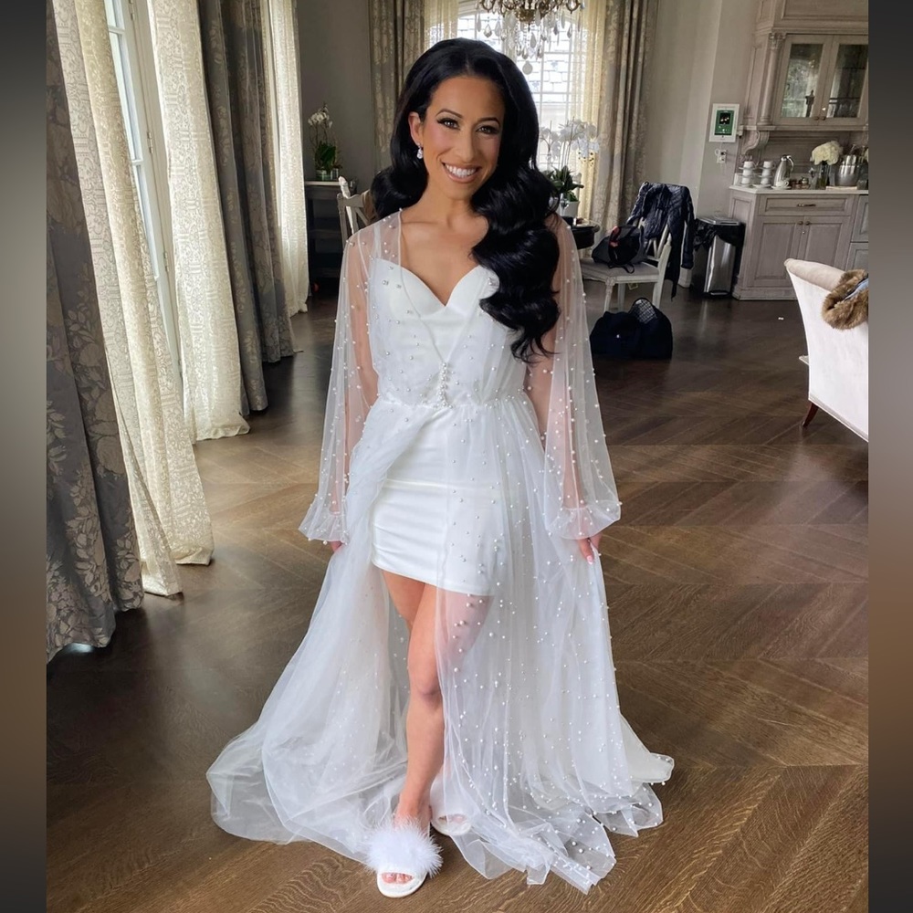 Inna Elsie Pearl Robe and slip dress